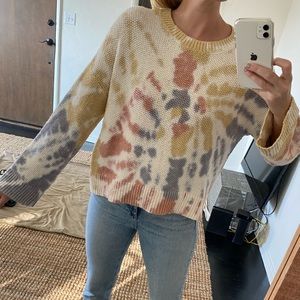 Tie Dye Knit sweater bell sleeve